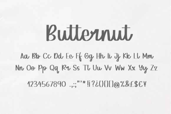 Butternut Font Poster 2