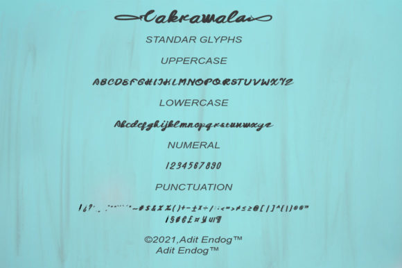 Cakrawala Font Poster 3
