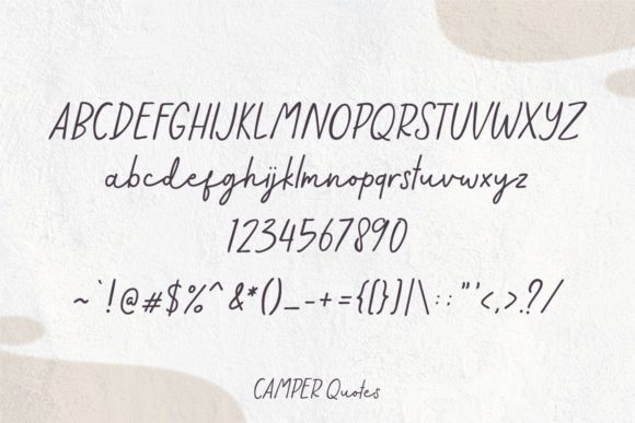 Camper Quotes Font Poster 7