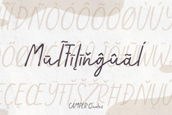 Camper Quotes Font Poster 8