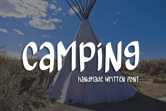 Camping Font Poster 1