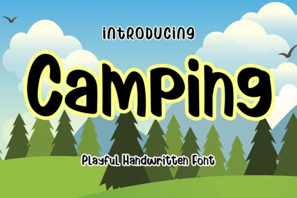 Camping Font Camping Font Poster 1