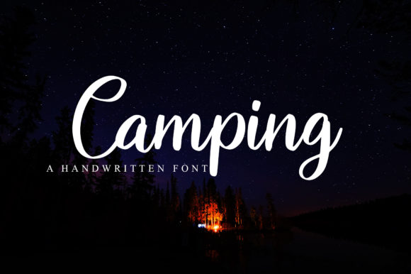 Camping Font Poster 1