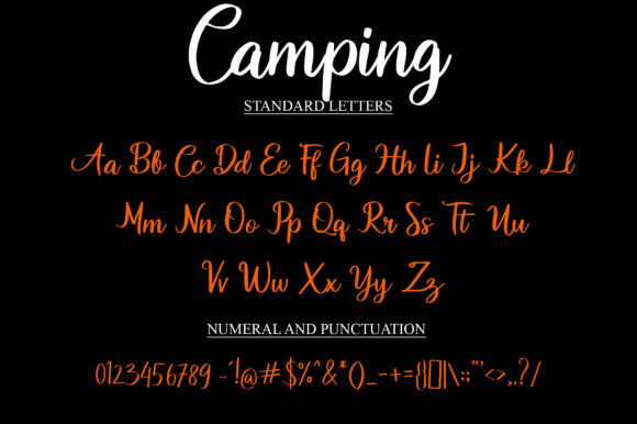 Camping Font Poster 3