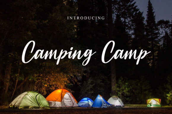 Camping Camp Font Poster 1