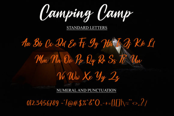 Camping Camp Font Poster 5