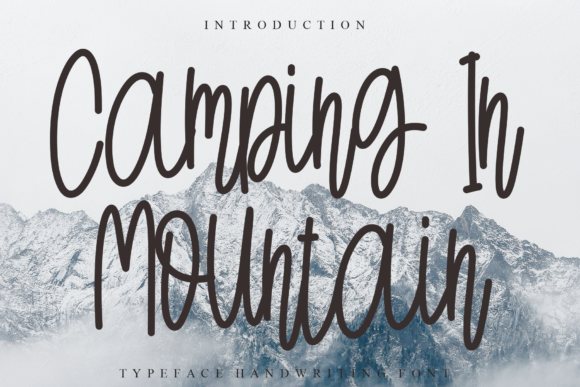 Camping in Mountain Font Poster 1