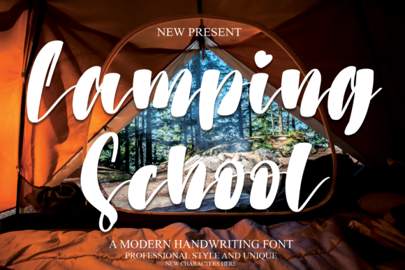 Camping School Font Poster 1