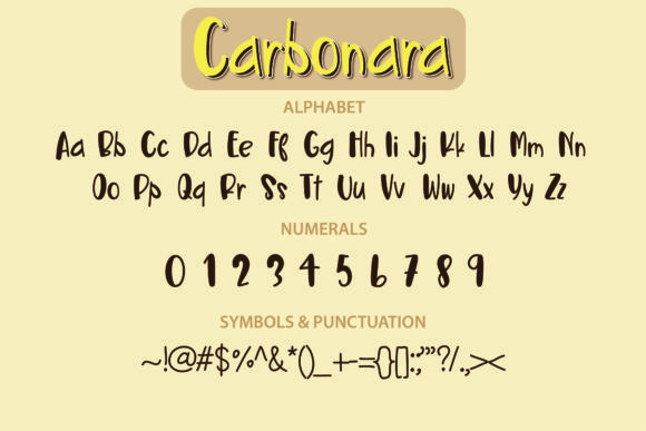 Carbonara Font Poster 2