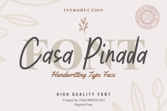 Casa Pinada Font Poster 1