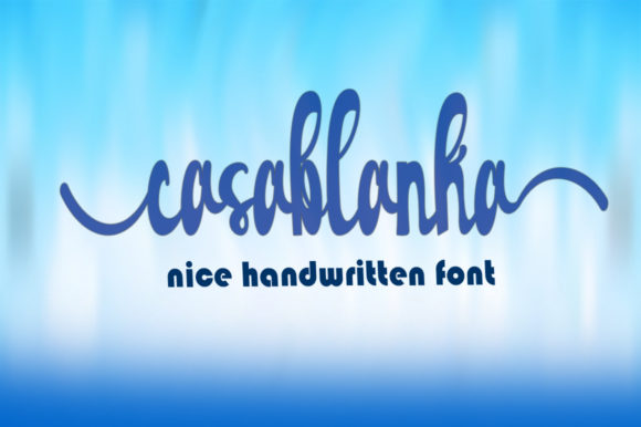 Casablanka Font Poster 1