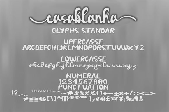 Casablanka Font Poster 5