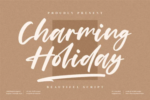 Charming Holiday Font Charming Holiday Font Poster 1
