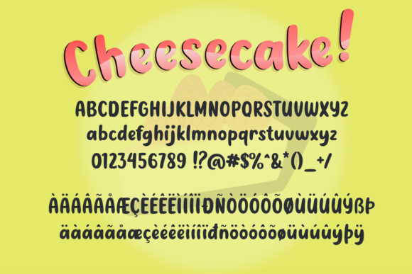 Cheesecake Font Poster 2