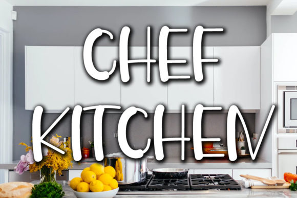 Chef Kitchen Font Poster 1