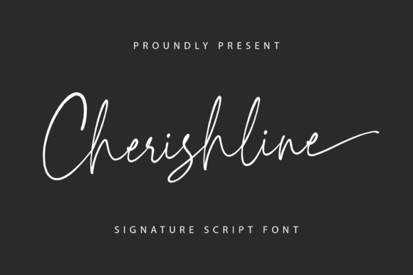 Cherishline Script Font Poster 1