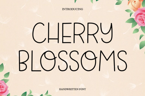 Cherry Blossoms Font Poster 1
