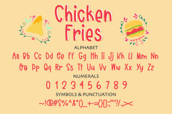 Chicken Fries Font Poster 2