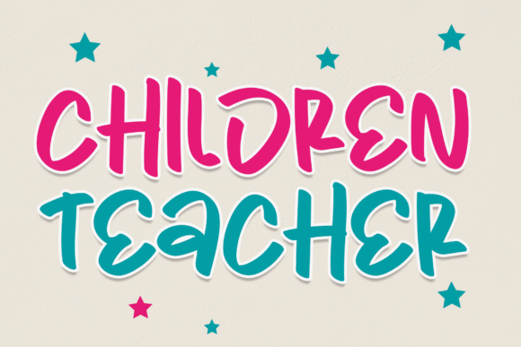 Children Teacher Font Poster 1