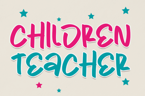 Children Teacher Font