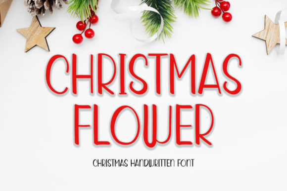 Christmas Flower Font Poster 1
