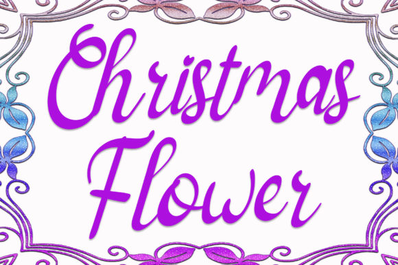 Christmas Flower Font Poster 1