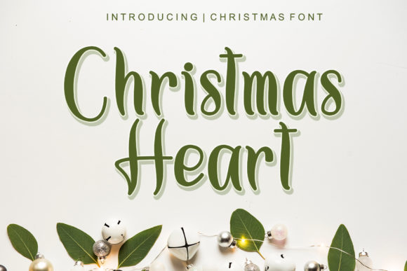 Christmas Heart Font Poster 1