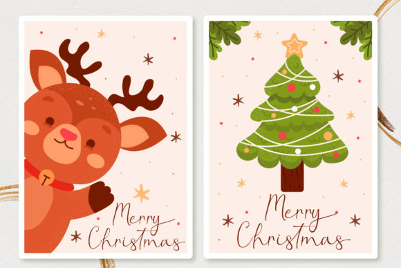 Christmas Leaf Font Poster 3
