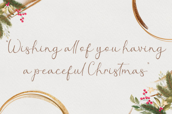 Christmas Leaf Font Poster 4