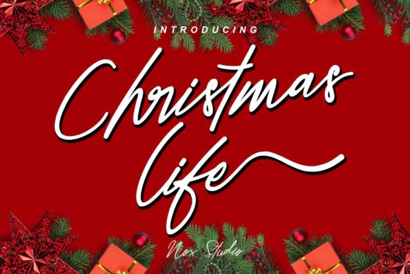 Christmas Life Font Poster 1