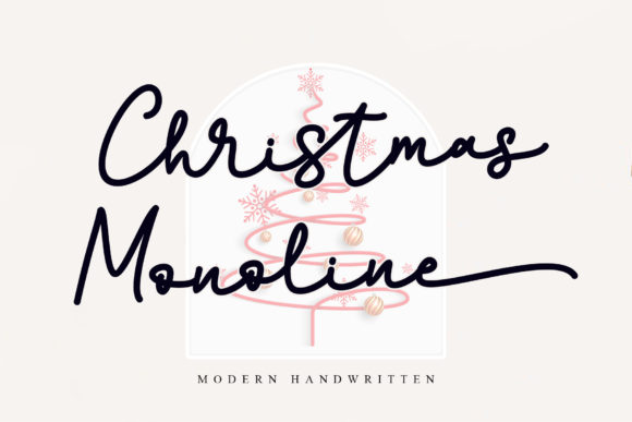 Christmas Monoline Font Poster 1