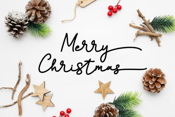 Christmas Monoline Font Poster 3