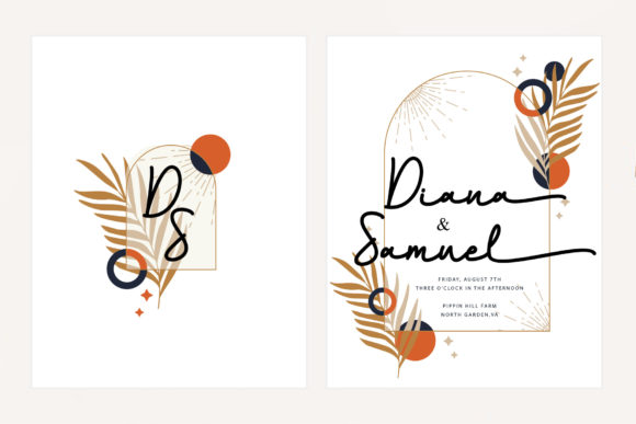 Christmas Monoline Font Poster 6