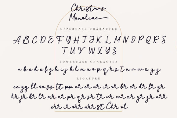 Christmas Monoline Font Poster 7