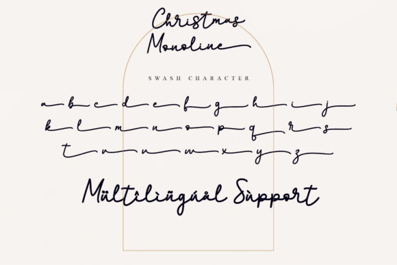 Christmas Monoline Font Poster 8