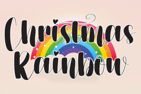 Christmas Rainbow Font