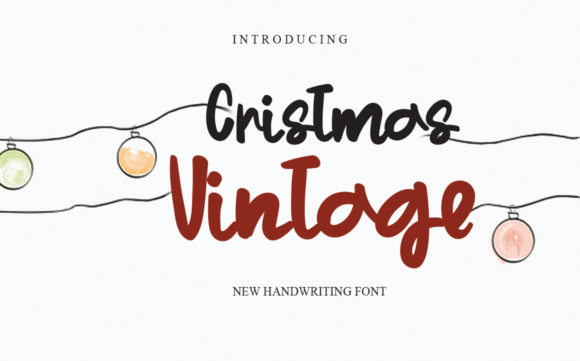 Christmas Vintage Font Poster 1