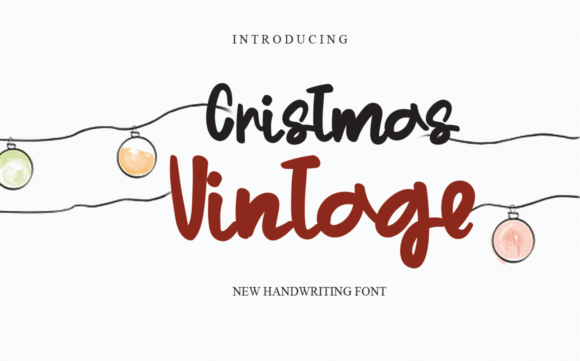 Christmas Vintage Font Christmas Vintage Font Poster 1