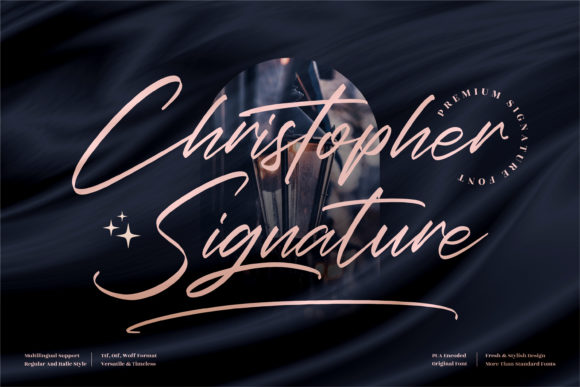 Christopher Signature Font Poster 1
