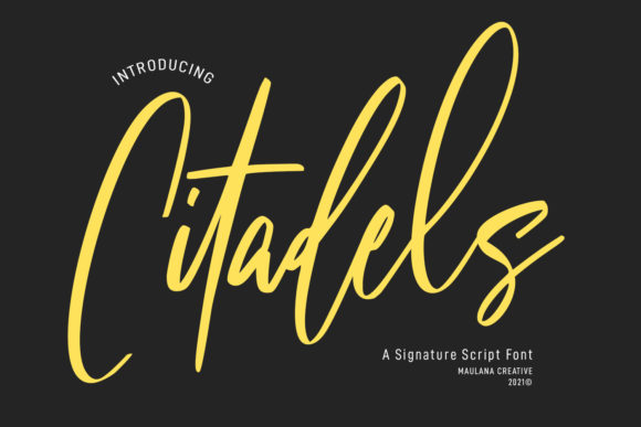 Citadels Signature Script Font Poster 1