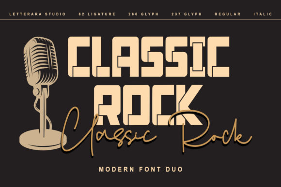 Classic Rock Font Poster 1