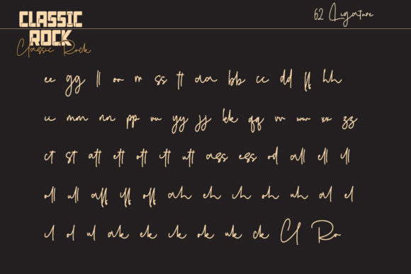 Classic Rock Font Poster 12