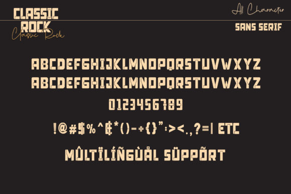 Classic Rock Font Poster 10