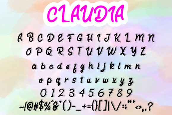 Claudia Font Poster 2