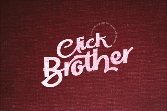 Click Brother Script Font Poster 1