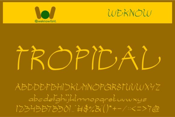 Cobra and Coconut Tree Font Poster 5
