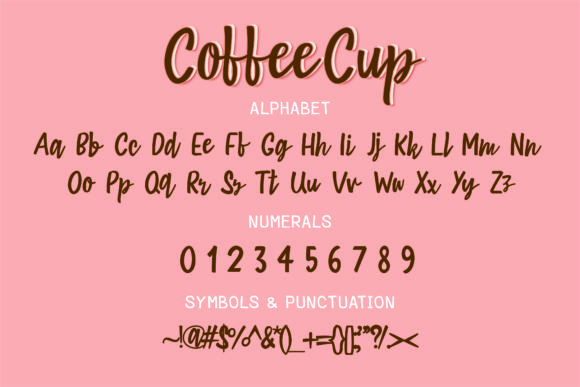 Coffee Cup Font Poster 2
