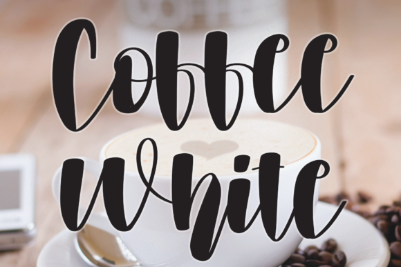 Coffee White Font Coffee White Font Poster 1