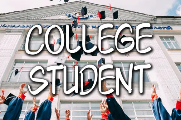 College Student Font College Student Font Poster 1