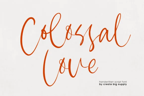 Colossal Love Font Colossal Love Font Poster 1